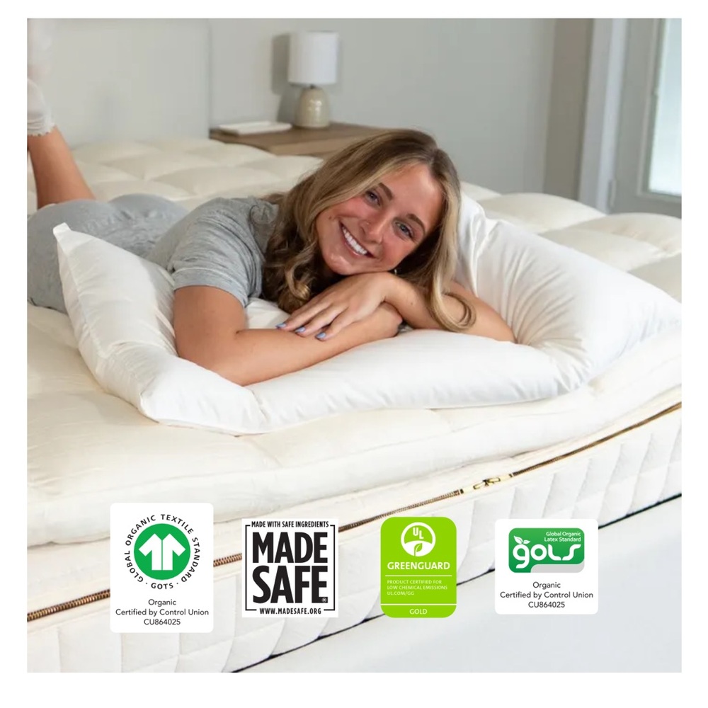 Organic talalay latex California king topper . NATROPEDIC